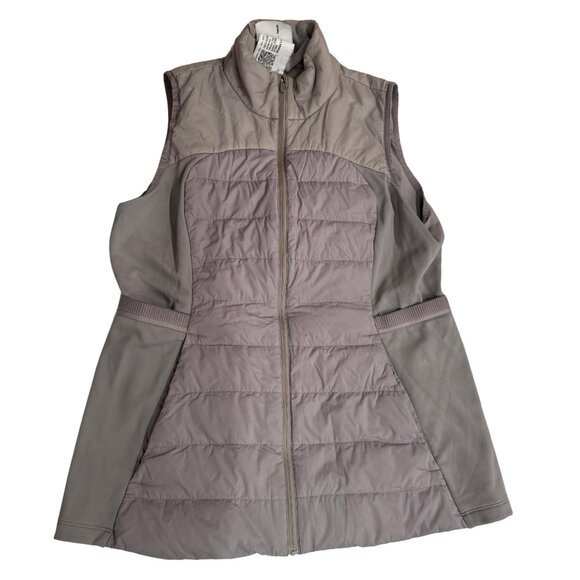 Lululemon Women's Down for It All Gray Vest Goose Down Size 12 - Very Good - Picture 1 of 3